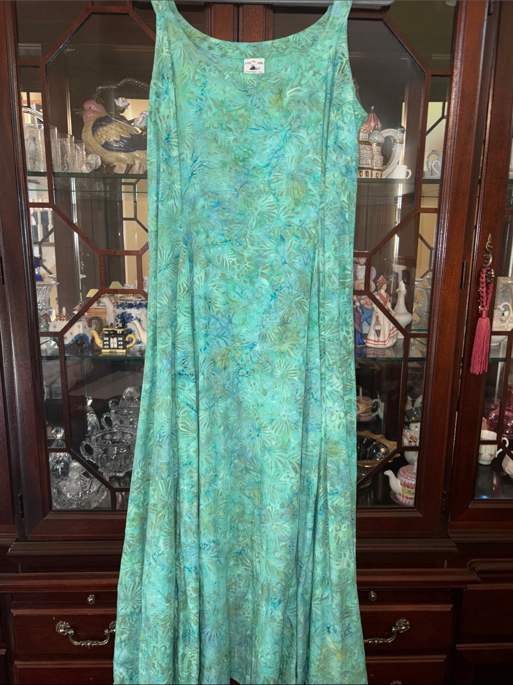 Aqua Green Floral Maxi Dress by Christopher & Banks